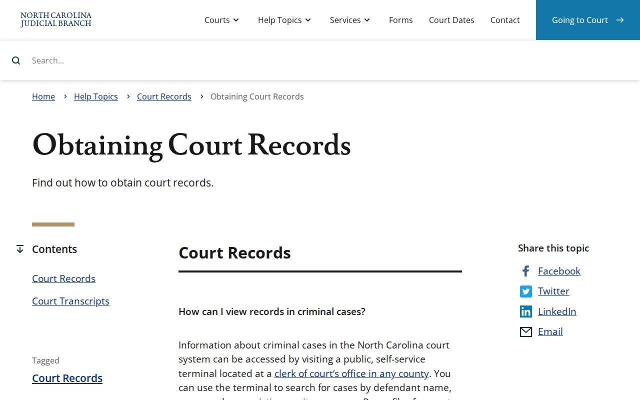 Perquimans County criminal court cases court record copy guidance