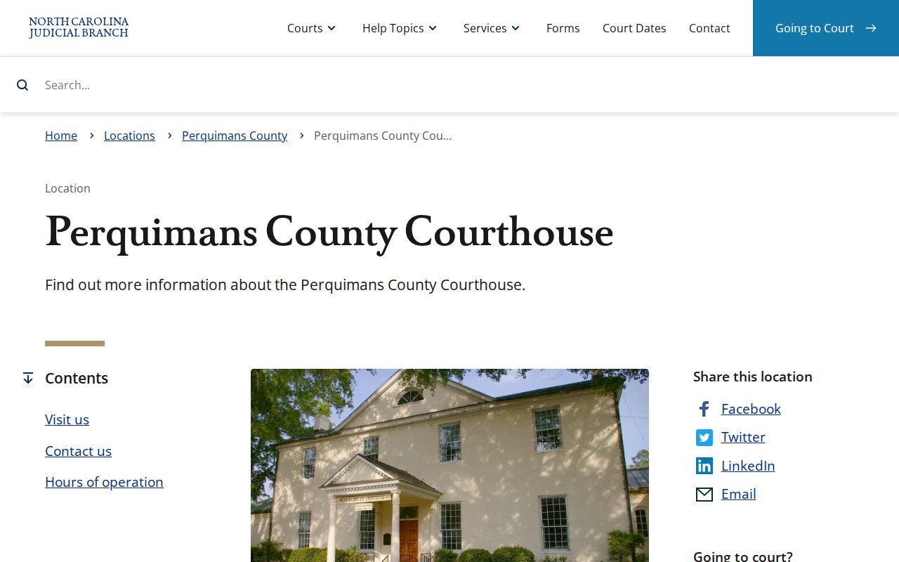 Perquimans County criminal court cases courthouse record office